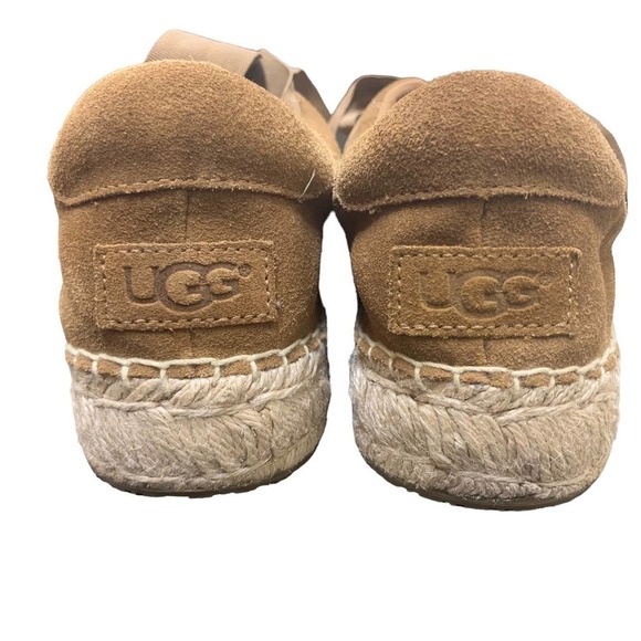 Ugg "Brianna" Espadrille Sneakers Chestnut Suede SZ US 12 - Picture 2 of 8